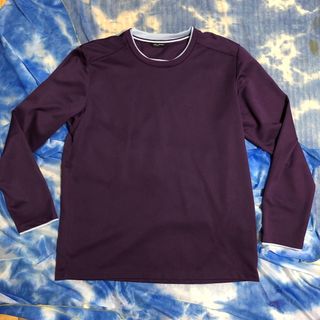 ユニクロ(UNIQLO)のパープル　カットソー　ユニクロ　XL(Tシャツ/カットソー(七分/長袖))