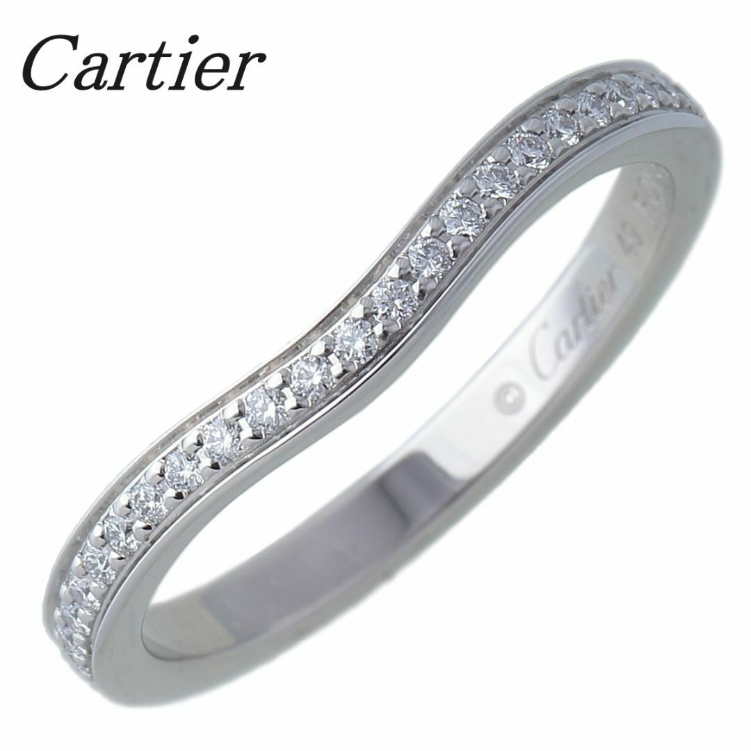 Cartier(カルティエ)のカルティエ ダイヤ リング バレリーナ ウェディング ハーフ #49 Pt950 箱 保証書(2019年) 新品仕上げ済 Cartier【16465】 レディースのアクセサリー(リング(指輪))の商品写真