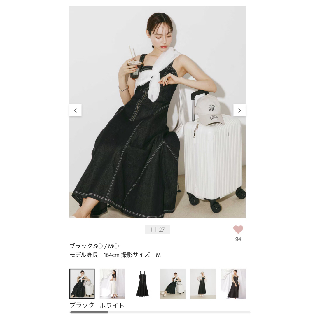 JILL by JILLSTUART(ジルバイジルスチュアート)のジルバイ♡レースアップデニムワンピース♡新品 レディースのワンピース(ロングワンピース/マキシワンピース)の商品写真