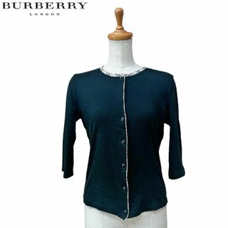 【BURBERRY】7分袖カットソーカーディガン/38★バーバリーロンドン 