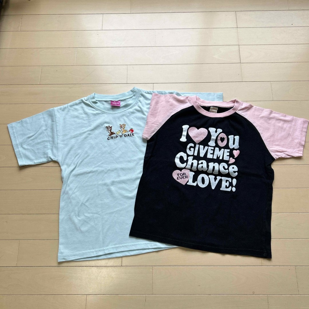 150女の子　半袖Tシャツ2枚組 キッズ/ベビー/マタニティのキッズ服女の子用(90cm~)(Tシャツ/カットソー)の商品写真