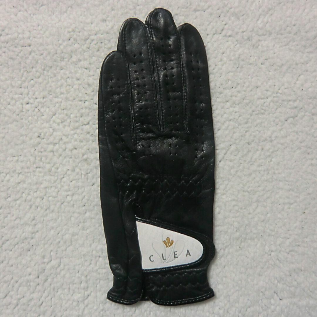 Kasco(キャスコ)のkasco CLEA ゴルフグローブ 黒 18サイズ レディース用 天然皮革 レディースのファッション小物(手袋)の商品写真