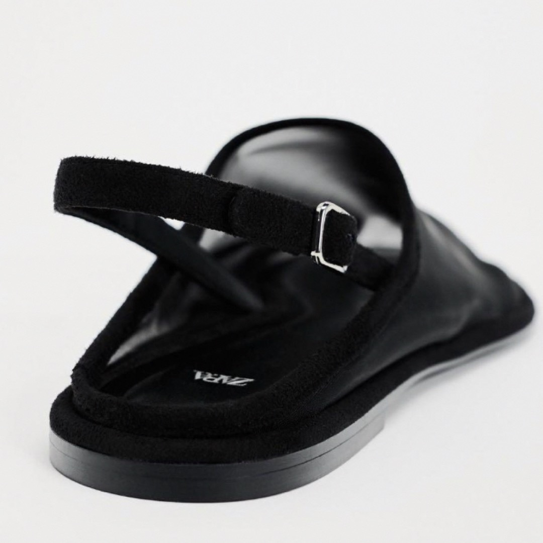 ZARA(ザラ)の【完売品】ZARAメッシュミュール⭐︎ブラック37 レディースの靴/シューズ(ミュール)の商品写真