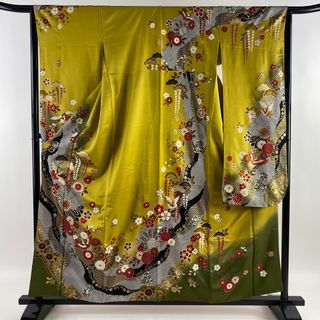 振袖 身丈159cm 裄丈65cm 正絹 名品 【中古】(着物)