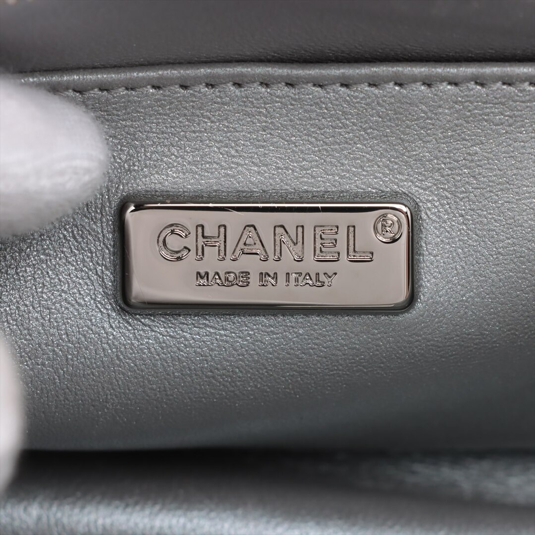 CHANEL(シャネル)のシャネル  スパンコール×ビーズ×レザー  シルバー レディース ショルダ レディースのバッグ(ショルダーバッグ)の商品写真