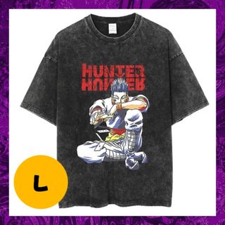 L 新品  HUNTER ヒソカ ヴィンテージ Tシャツ ハンター アニメ 漫画(Tシャツ/カットソー(半袖/袖なし))