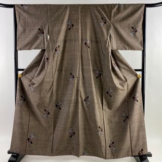 紬 身丈161cm 裄丈65cm 正絹 名品 【中古】(着物)