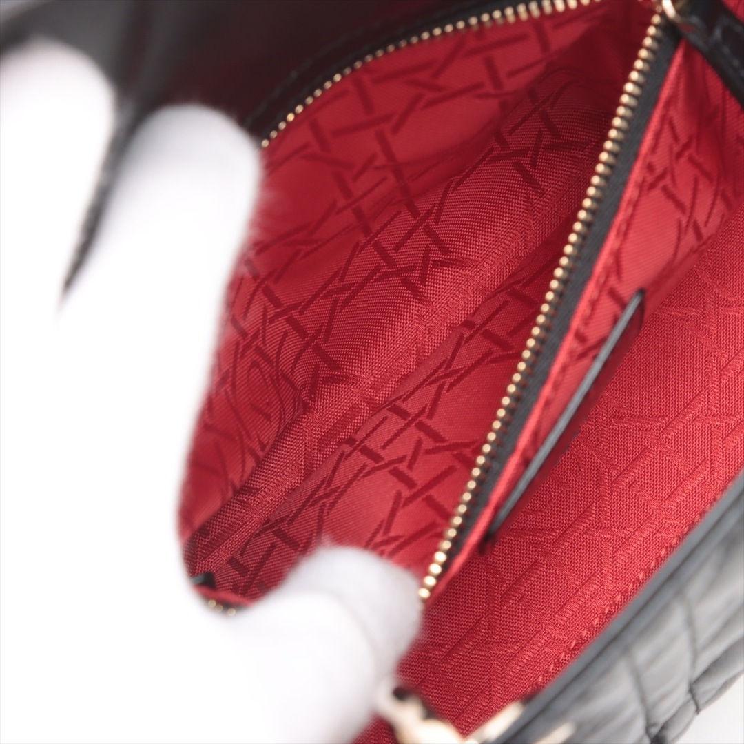Christian Dior(クリスチャンディオール)のクリスチャンディオール カナージュ レザー  ブラック レディース ハンド レディースのバッグ(ハンドバッグ)の商品写真