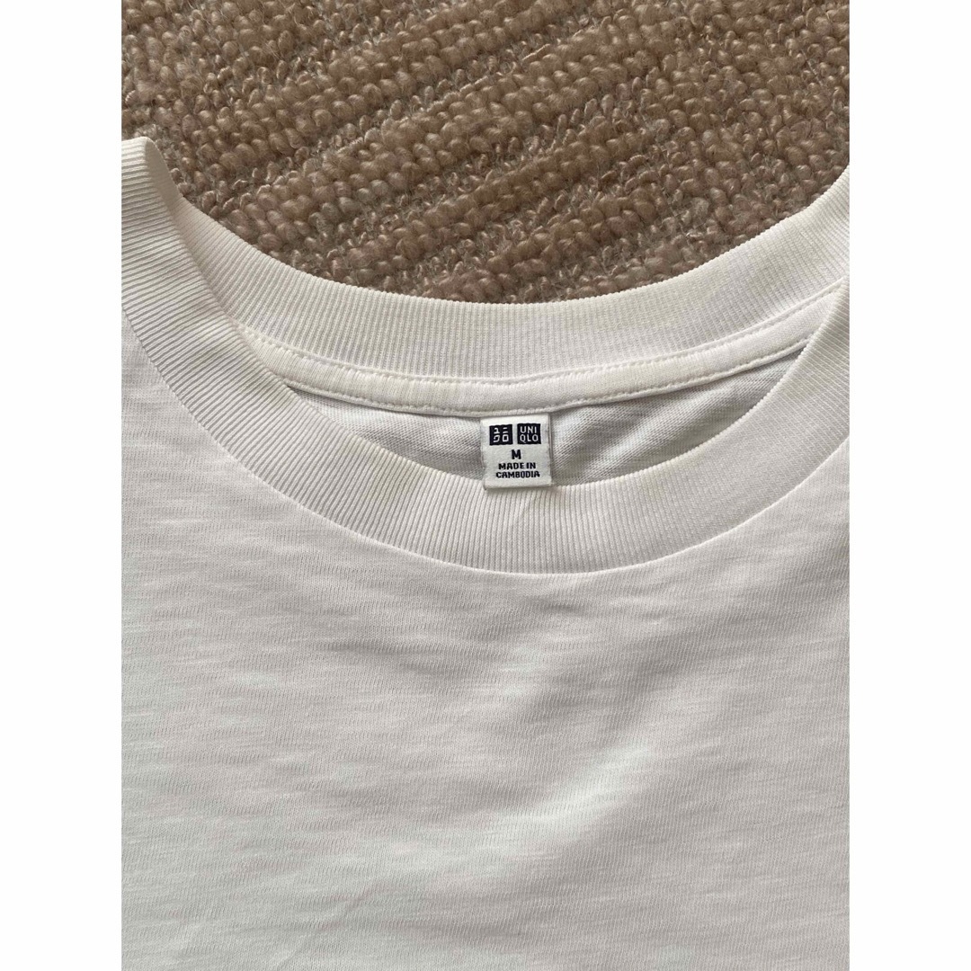 UNIQLO(ユニクロ)のUNIQLOスラブジャージークロップドT（半袖） レディースのトップス(Tシャツ(半袖/袖なし))の商品写真