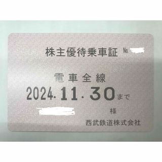 西武鉄道 株主優待乗車証 電車全線定期 １枚