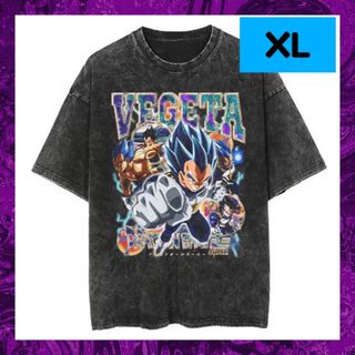 XL ドラゴンボール ベジータ 悟空 ビンテージ ウォッシュ 新品 Tシャツ(Tシャツ/カットソー(半袖/袖なし))