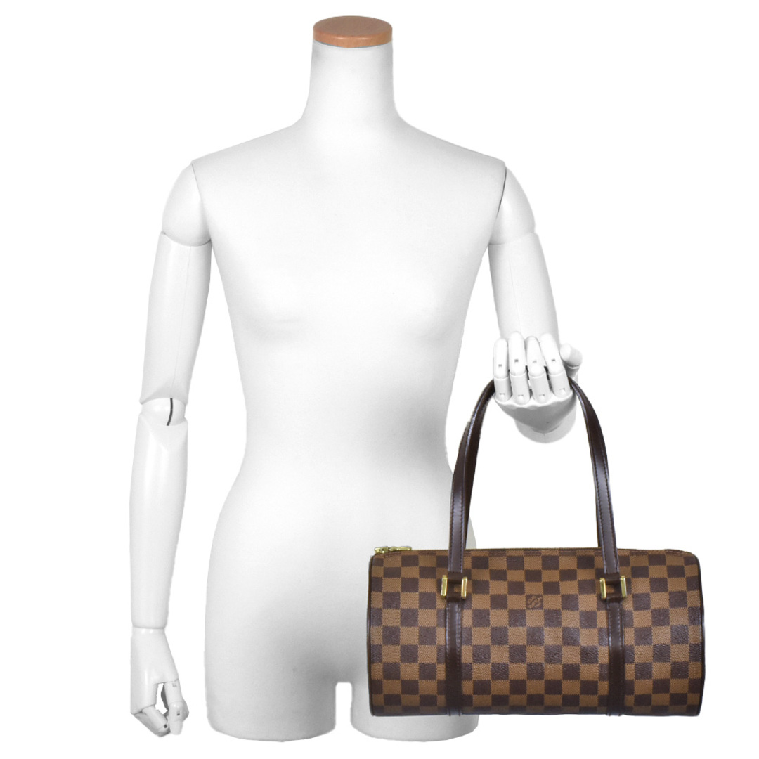 LOUIS VUITTON(ルイヴィトン)のルイヴィトン LOUIS VUITTON パピヨン30 GM ショルダーバッグ ダミエ エベヌ N51303 ブラウン MB0025 キャンバス ポーチ付【中古】 レディースのバッグ(ハンドバッグ)の商品写真