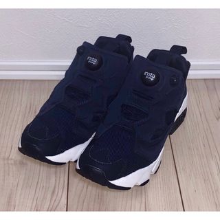 リーボック(Reebok)の24cm 良品 REEBOK INSTA PUMP FURY OG 紺 ネイビー(スニーカー)