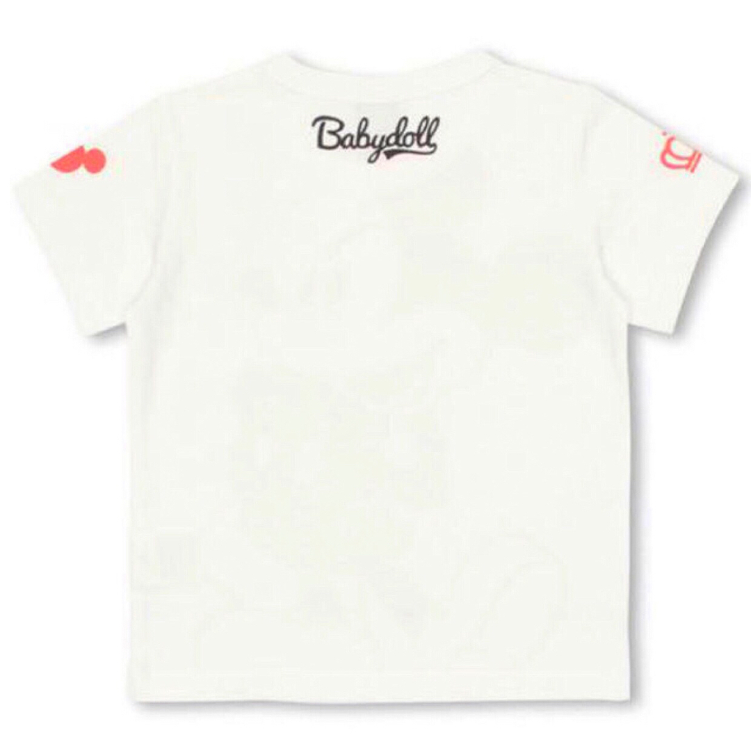 BABYDOLL(ベビードール)の新品BABYDOLL☆130 ミッキー Tシャツ 白 ヒョウ柄 ベビードール キッズ/ベビー/マタニティのキッズ服男の子用(90cm~)(Tシャツ/カットソー)の商品写真