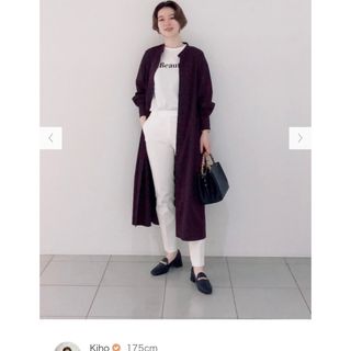 プラステ　PLST ノーカラーシャツワンピース　ロングシャツワンピース