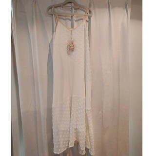 ollun patchwork cami one piece white(ロングワンピース/マキシワンピース)