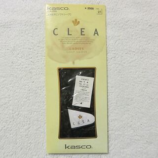 キャスコ(Kasco)のkasco CLEA ゴルフグローブ 黒 21サイズ レディース用 天然皮革(手袋)