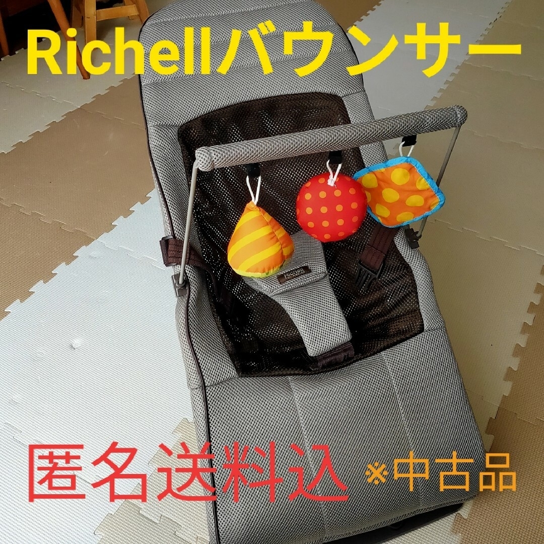 Richell(リッチェル)の【値下げしました】Richell　バウンサー　おもちゃ付きR キッズ/ベビー/マタニティの寝具/家具(その他)の商品写真