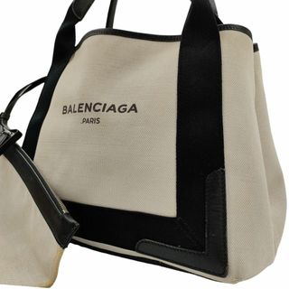 Balenciaga - バレンシアガ カバス ハンドバッグ トートバッグ キャンバス レザー 白 黒