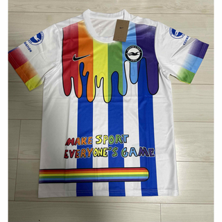 ブライトン　三苫薫　Brighton RainbowLaces サッカーシャツ(Tシャツ/カットソー(半袖/袖なし))