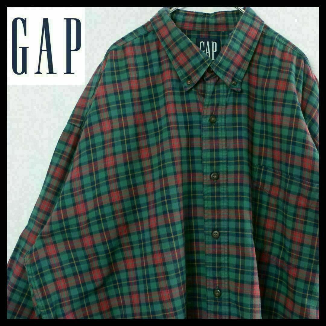 GAP(ギャップ)の【希少】オールドギャップ チェックシャツ ユーロ製 XL 90s 古着 入手困難 メンズのトップス(シャツ)の商品写真