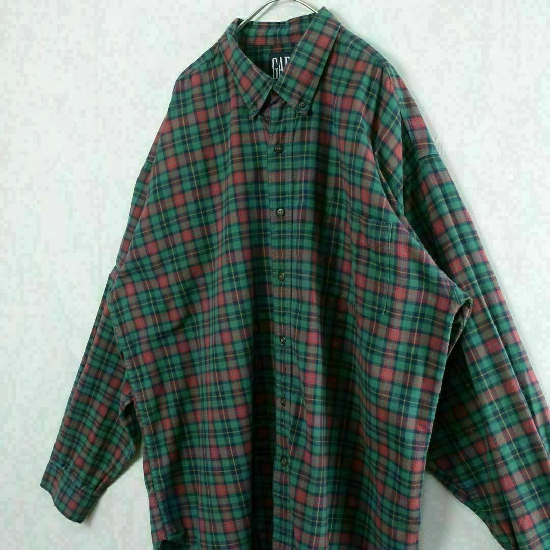 GAP(ギャップ)の【希少】オールドギャップ チェックシャツ ユーロ製 XL 90s 古着 入手困難 メンズのトップス(シャツ)の商品写真