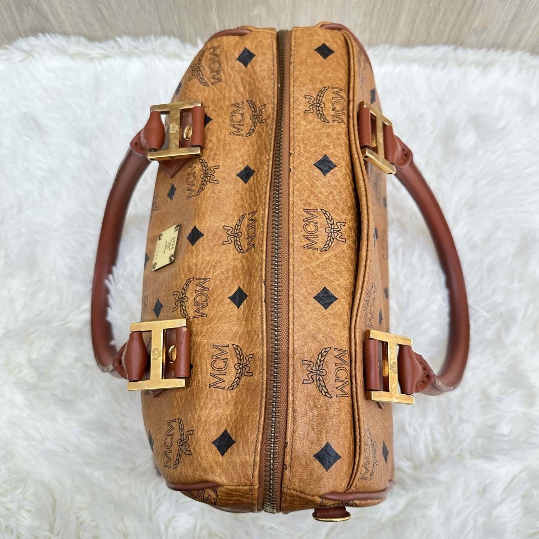 MCM(エムシーエム)の美品◇ MCM ヴィセトス ロゴグラム 2WAY ショルダー・ミニボストンバッグ レディースのバッグ(ショルダーバッグ)の商品写真