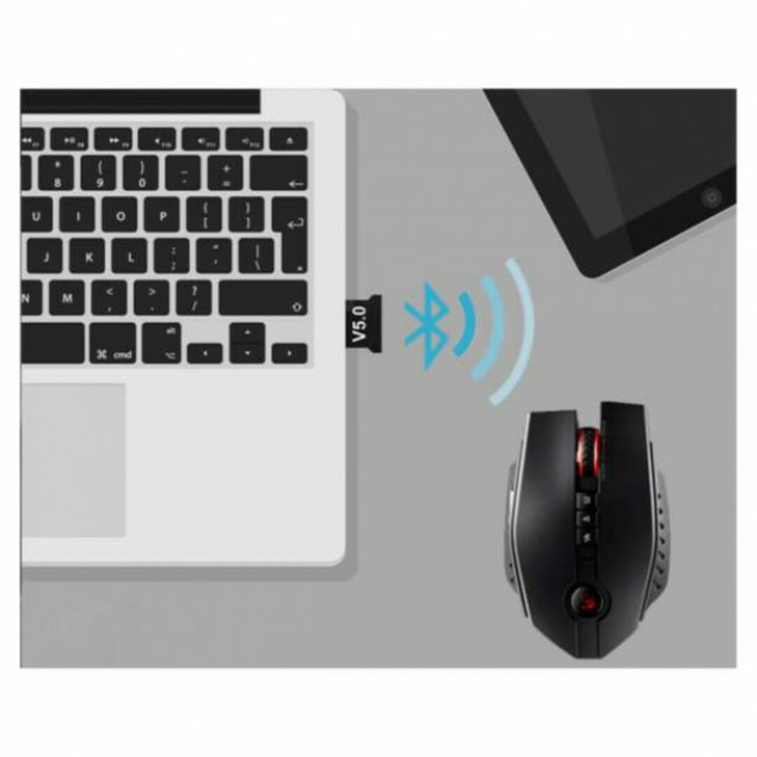 Bluetooth USB レシーバー アダプター 無線 ドングル ワイヤレス スマホ/家電/カメラのPC/タブレット(PC周辺機器)の商品写真