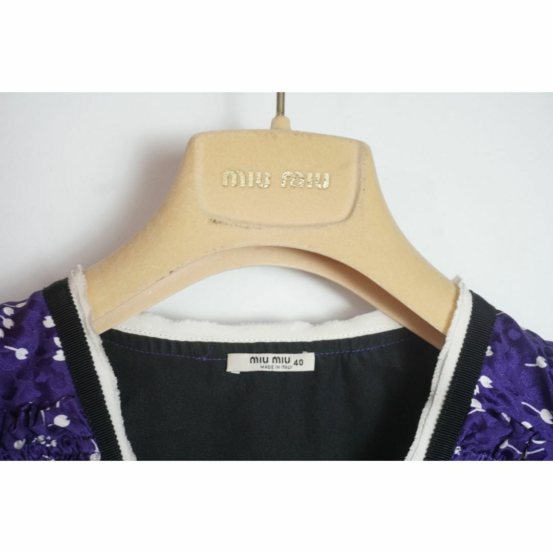 MIU MIU - 美品19SS MIUMIU ドレス フラワー ワンピース MIU MIU - 美品19SS MIUMIU ドレス フラワー ワンピース