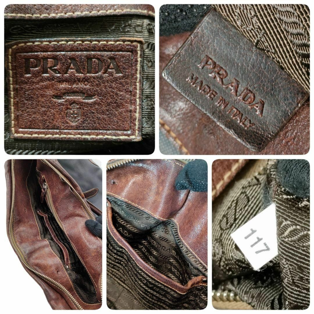 PRADA(プラダ)のPRADA プラダ 2way トートバッグ ジャガード キャンバス レザー レディースのバッグ(ショルダーバッグ)の商品写真