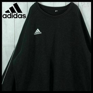 アディダス(adidas)の【希少】アディダス スウェット トレーナー ブラック 入手困難 刺繍ロゴ(その他)