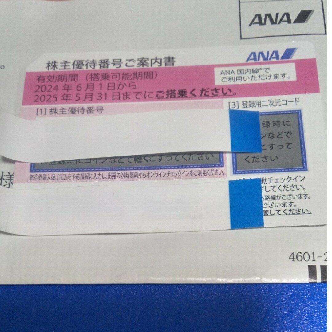 ANA(全日本空輸)(エーエヌエー(ゼンニッポンクウユ))のANA株主優待券　１枚　最新 チケットの優待券/割引券(その他)の商品写真