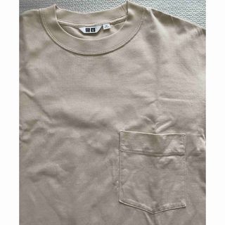 ユニクロ(UNIQLO)のUNIQLO U  ロンT  XSサイズ　ベージュ(Tシャツ/カットソー(七分/長袖))