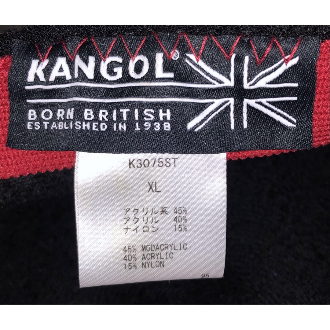 KANGOL(カンゴール)のXL 美品 KANGOL バミューダ ハンチングキャップ ブラック 黒 ベレー帽 レディースの帽子(ハンチング/ベレー帽)の商品写真