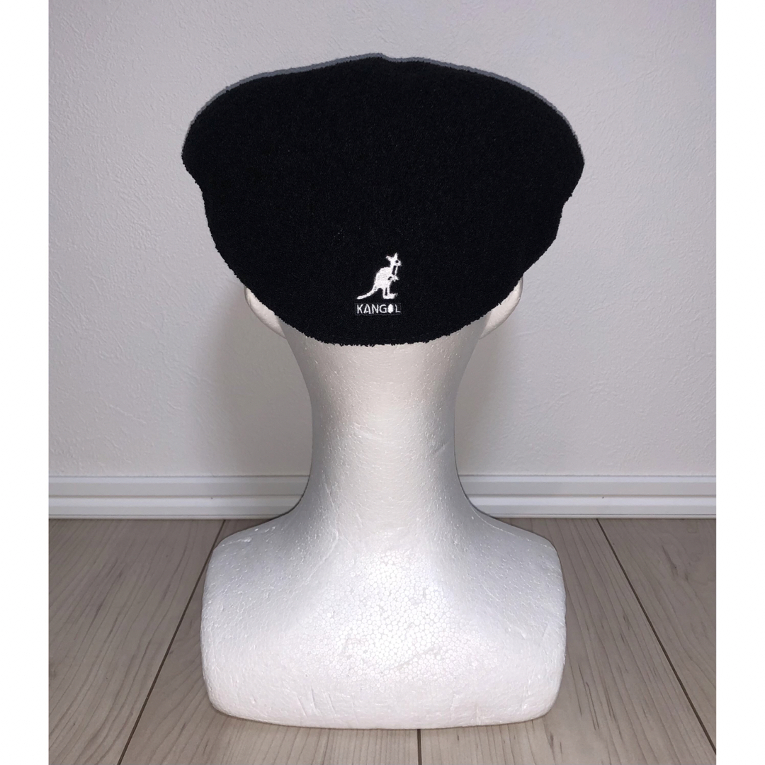 KANGOL(カンゴール)のXL 美品 KANGOL バミューダ ハンチングキャップ ブラック 黒 ベレー帽 レディースの帽子(ハンチング/ベレー帽)の商品写真