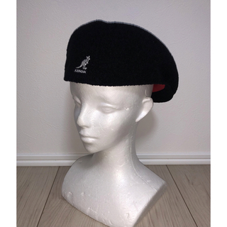 カンゴール(KANGOL)のXL 美品 KANGOL バミューダ ハンチングキャップ ブラック 黒 ベレー帽(ハンチング/ベレー帽)