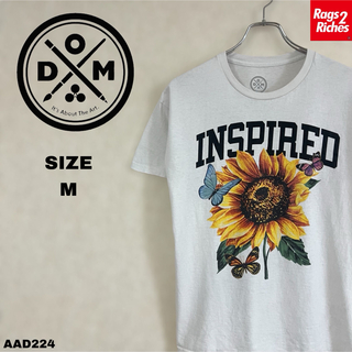 ODM / INSPIRED サンフラワー ひまわり バタフライ 蝶 Tシャツ(Tシャツ/カットソー(半袖/袖なし))
