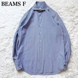 ビームスエフ(BEAMS F)のビームスエフ ワイドカラーシャツ 長袖シャツ SLIMFIT ストライプ 39(シャツ)