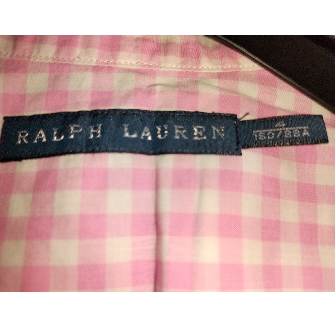 Ralph Lauren(ラルフローレン)のラルフローレン　半袖シャツ　ギンガムチェック  ピンク　シャツ　チェックシャツ レディースのトップス(シャツ/ブラウス(半袖/袖なし))の商品写真