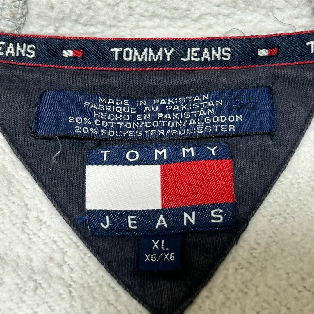 TOMMY JEANS(トミージーンズ)の【US古着】トミージーンズ パーカー XL ライトグレー ヘビー ✓3918 メンズのトップス(パーカー)の商品写真