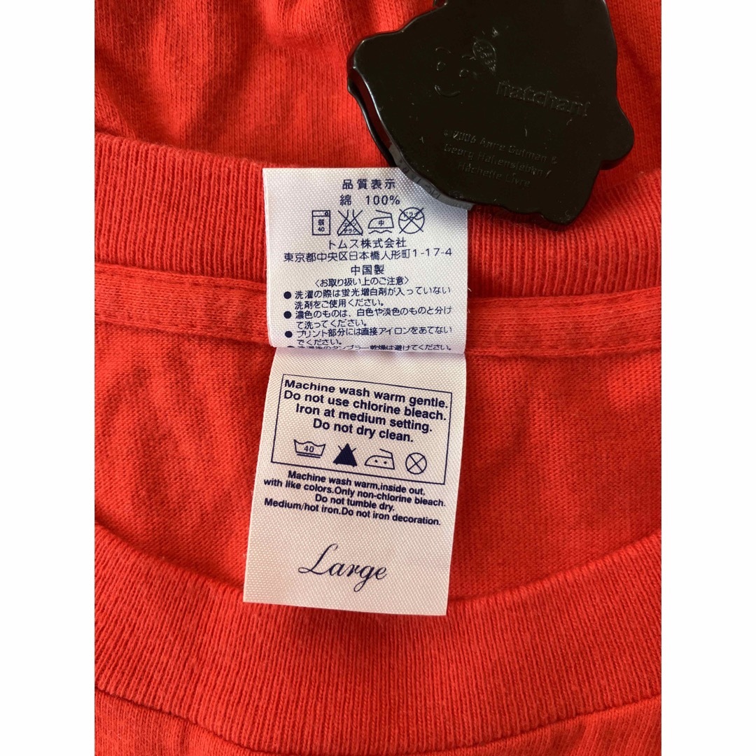 トムス プリントTシャツ 綿 赤 Lサイズ メンズのトップス(Tシャツ/カットソー(半袖/袖なし))の商品写真