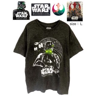 STAR WARS　ROGUE ONE　Tシャツ　L　ダークグレー　USA古着(Tシャツ/カットソー(半袖/袖なし))