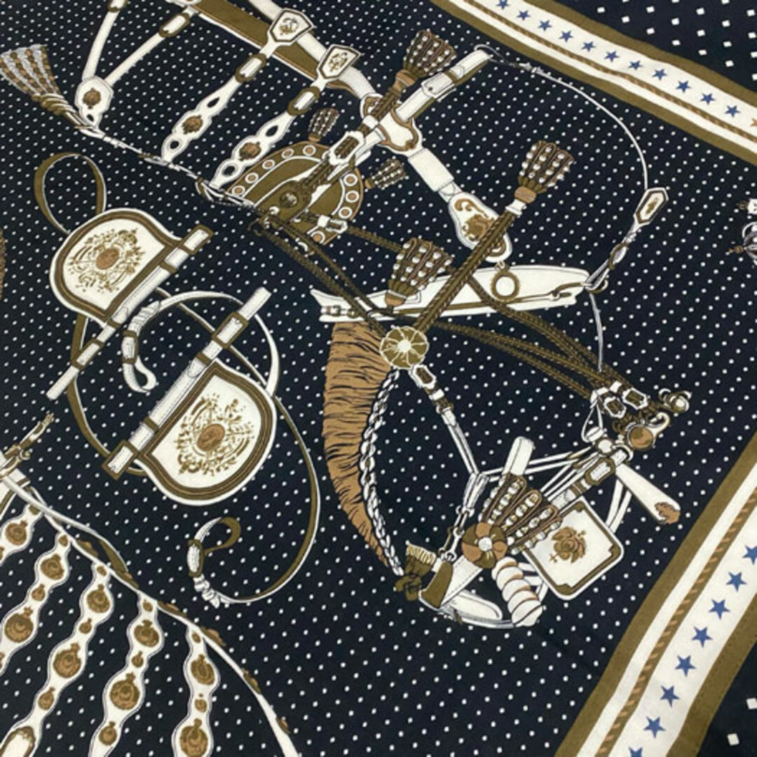 HERMES - エルメス カレジェアン 140 宮廷の馬具 カシミヤ HERMES - エルメス カレジェアン 140 宮廷の馬具 カシミヤ