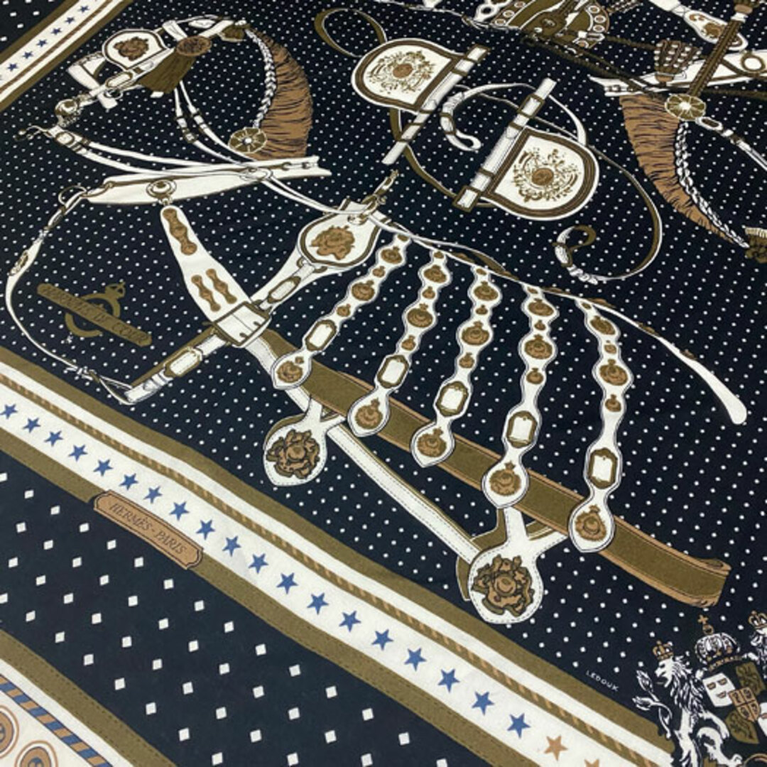 HERMES - エルメス カレジェアン 140 宮廷の馬具 カシミヤ HERMES - エルメス カレジェアン 140 宮廷の馬具 カシミヤ