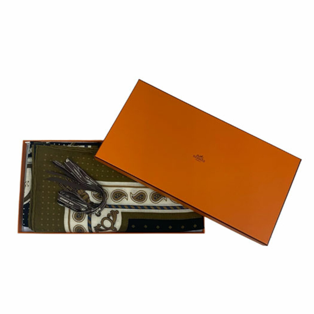 HERMES - エルメス カレジェアン 140 宮廷の馬具 カシミヤ HERMES - エルメス カレジェアン 140 宮廷の馬具 カシミヤ