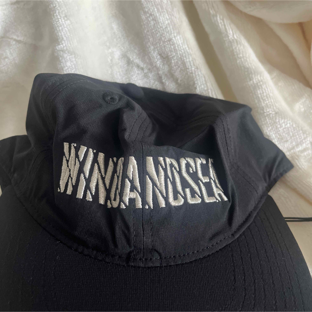 WIND AND SEA(ウィンダンシー)のウィンダンシー 新品 ロゴ刺繍 ミリタリー キャップ CAP 帽子 ブラック メンズの帽子(キャップ)の商品写真