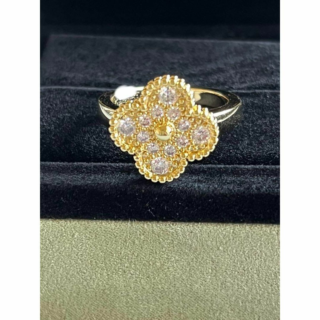 最高品質 モアサナイト　一粒　ダイヤモンド　12号 リング指輪 イエローゴールド レディースのアクセサリー(リング(指輪))の商品写真