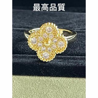 最高品質 モアサナイト　一粒　ダイヤモンド　12号 リング指輪 イエローゴールド(リング(指輪))