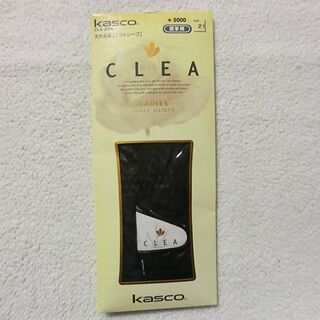 キャスコ(Kasco)のkasco CLEA 両手用 ゴルフグローブ 黒 21サイズ レディース用 洋革(手袋)