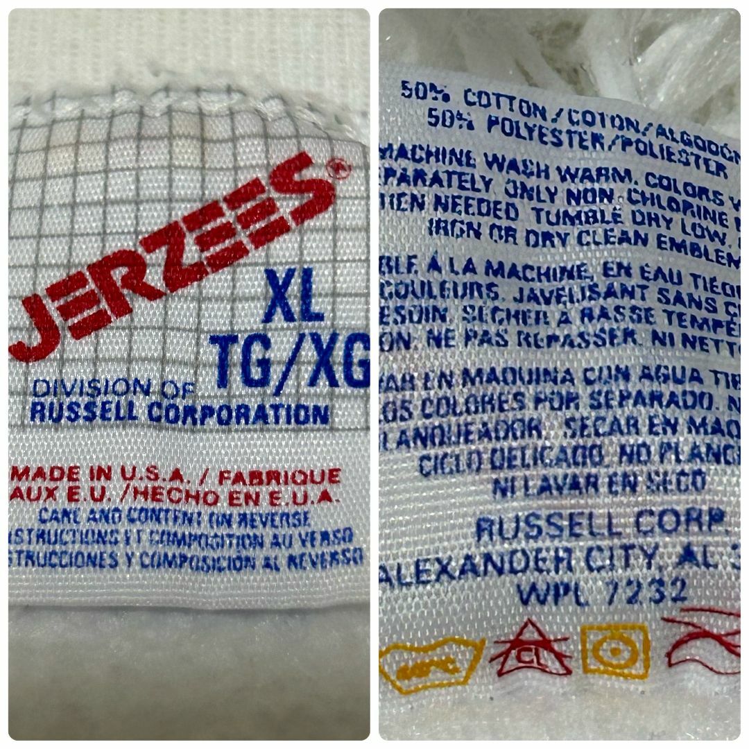 JERZEES(ジャージーズ)の【US古着】ジャージーズ トレーナー・スウェット XL 白 ミドル ✓3908 メンズのトップス(スウェット)の商品写真